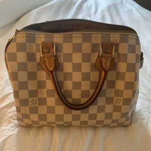 Auth LV speedy Azur 25 w/lock and key